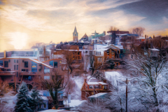 snowy mt adams 8x12 pencil/pastel